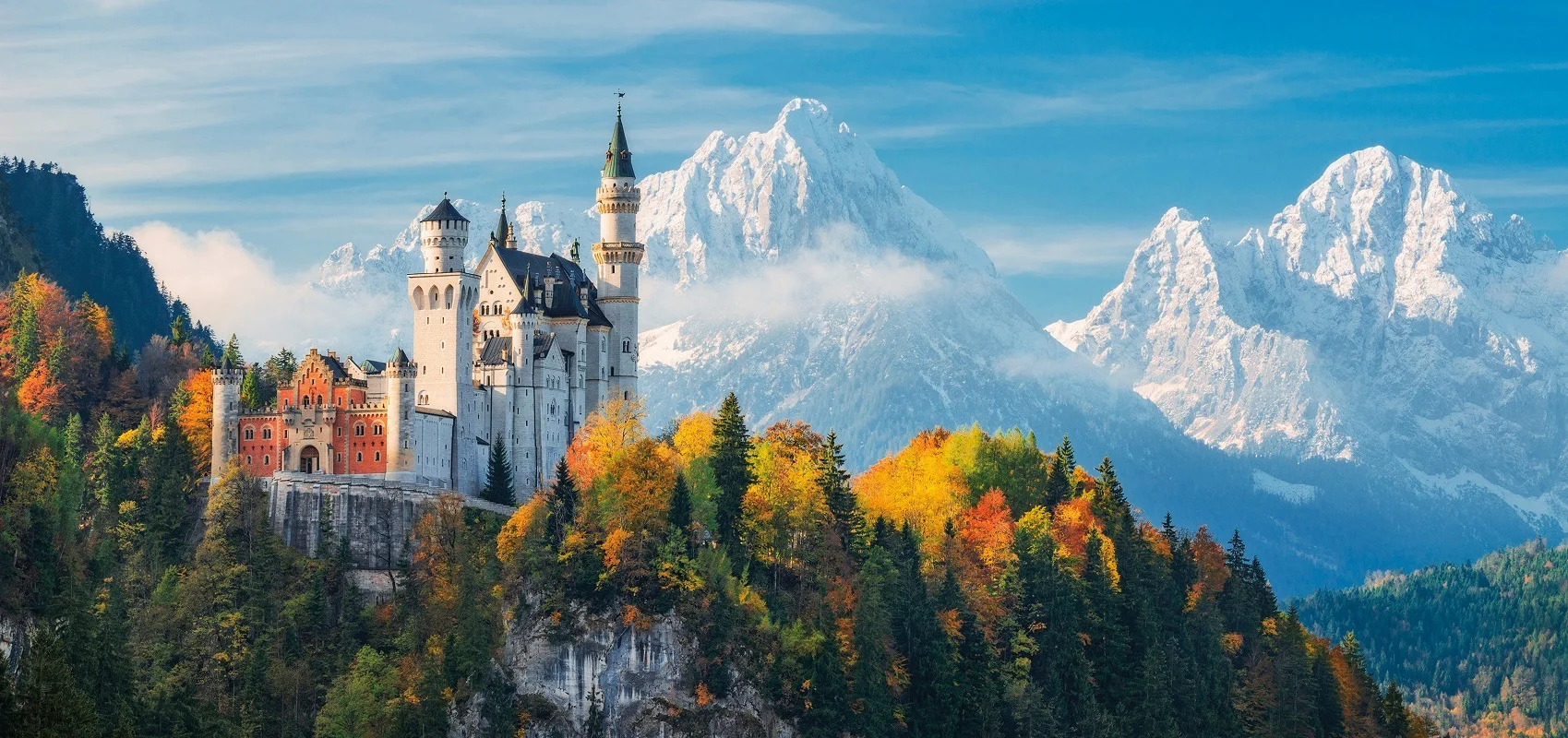 Фотофон немецкий пейзаж Баварии Настенный декор для комнаты украшение дома