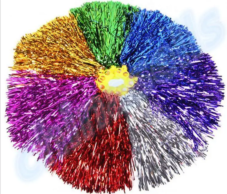 50pcs 30g Modish Cheer Dance Supplies Competition Cheerleading Pom Poms Flower Ball Lighting Up Party Cheering Fancy Pom Poms 12pcs straight handle cheering poms cheerleading kit cheer props for performance competition cheering sports events random styl
