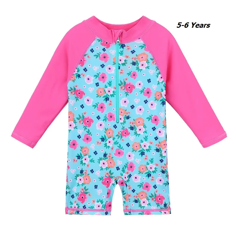 2-3 Years S292 LF BAOHULU/детские купальные костюмы с принтом для девочек, детские купальники, цельный купальный костюм, UPF50+ купальные костюмы для малышей, пляжная одежда для детей - Цвет: 2-3 Years S292 LF