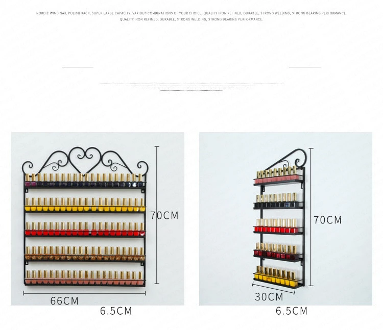 Большой лак для ногтей стеллаж для хранения стены маникюра Косметика Дисплей Стенд Современный лак для ногтей, метал хранения для лака для ногтей, Красота салон