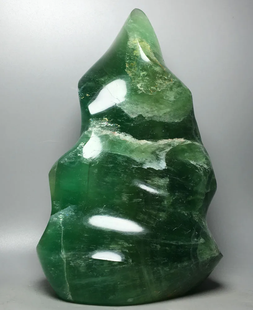 

1366G FLUORITE Flame! NATURAL GREEN FLUORITE Flame Mineral Specimen Crystal Quartz Home Decorations Reiki Fengshui Collection