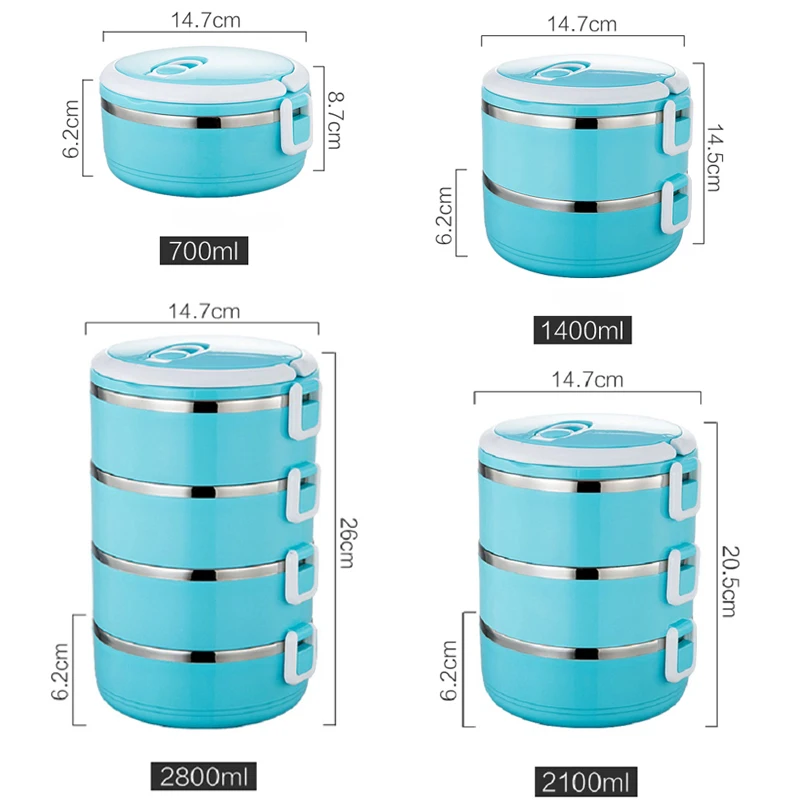 Hoomall многослойный Ланч-бокс пищевой контейнер кухонный из нержавеющей стали Портативный тепловой Bento коробки для пикника студентов пищевой ящик