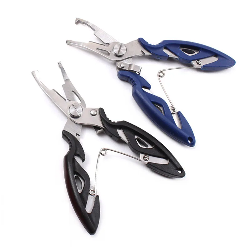 

4.9" Stainless Steel Fishing Pliers Scissors Line Cutter Remove Hook Tackle Tool Kits Accessories Black Outdoor