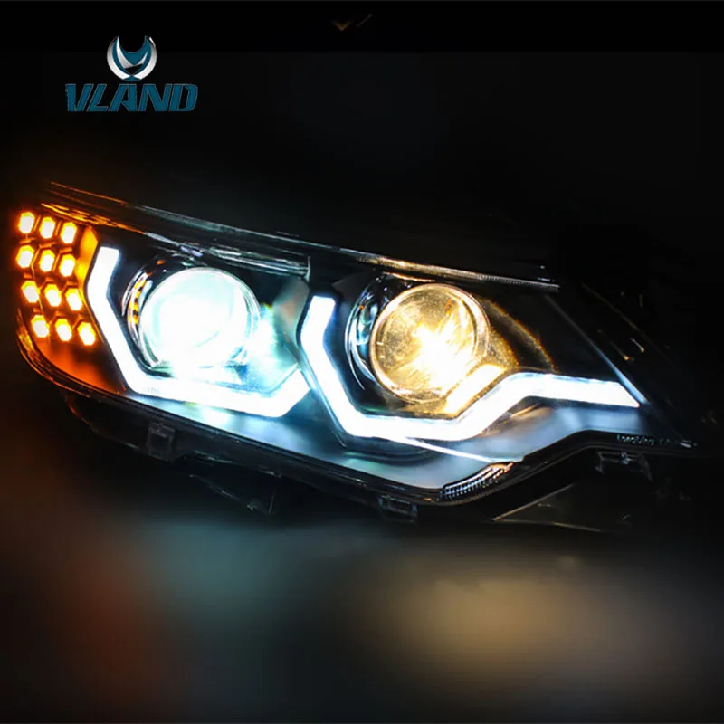 VLAND завод для автомобиля головной светильник фара Camry 2015 2016 V50 светодиодный с день