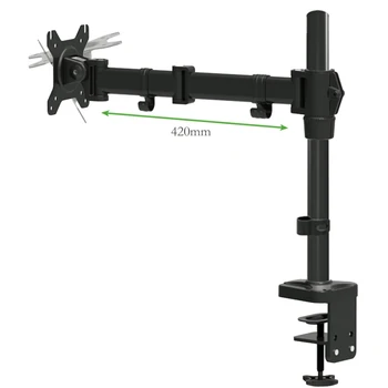 

New Single Monitor Arm Fully Adjustable Mount Desk Stand 1 LCD Screen upto 27"