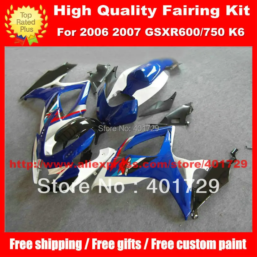 

Mix color fairing set for SUZUKI GSX R600 R750 2006 2007 GSXR600 GSXR750 GSXR 600 750 06 07 K6 high grade racing fairing kit