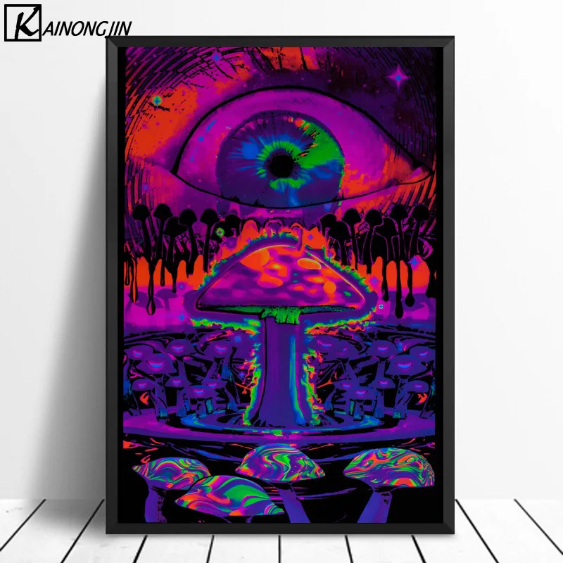 Psychedelic Trippy Poster Blacklight Paintings Abstract Posters