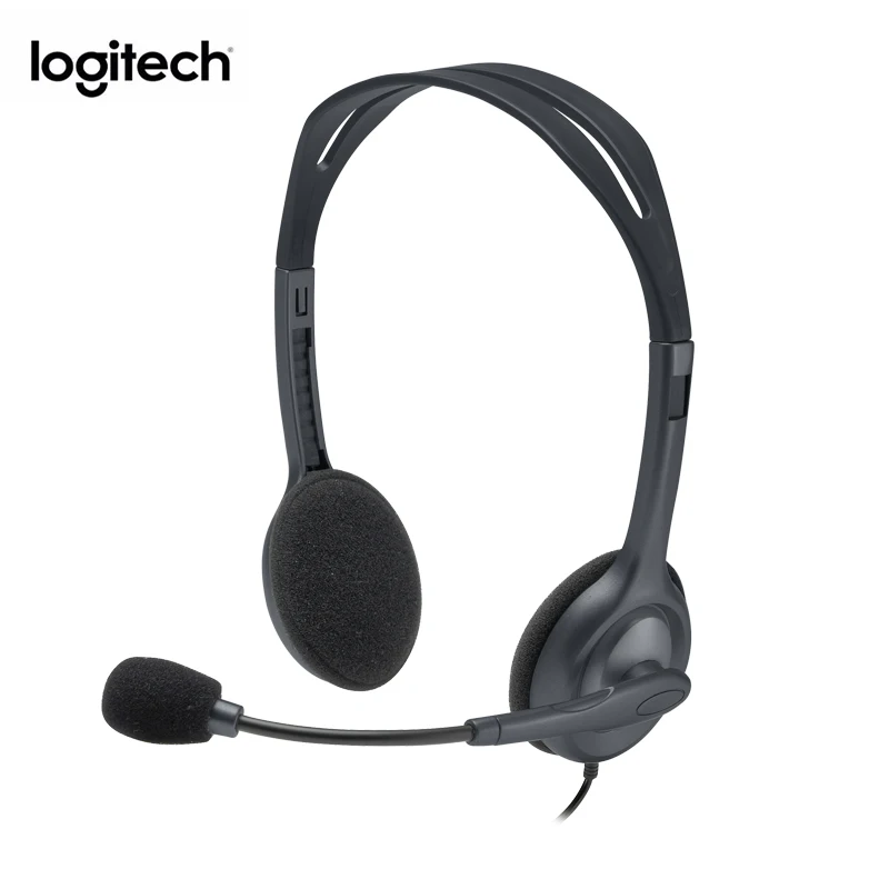 Logitech Original H111 стерео гарнитура с 3 5 мм многофункциональными наушниками|Наушники и