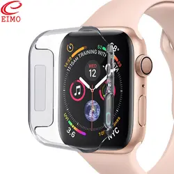 Силиконовый чехол EIMO для Apple Watch band 42 мм 4 3 iwatch band 38 мм 44 мм 40 мм ультратонкий защитный чехол для бампера аксессуары