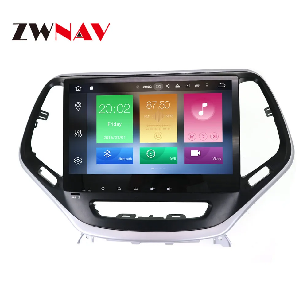 Best Android 8.0 4+32G Car No DVD Player GPS navigation For JEEP Cherokee 2014 - 2018 headunit multimedia player tape recorder 1