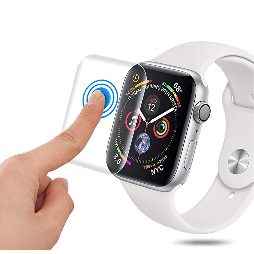 Full For Apple Watch 4 accessories iwatch 44mm 40mm 9D watch Anti-Shock TPU Screen Protector Cover Protective Film