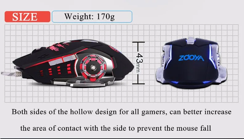 Профессиональная Проводная игровая мышь, 6 кнопок, 3200 dpi, светодиодный, оптическая, USB, геймерская мышь, кабель, мышь для ПК, компьютера, ноутбука, ноутбука