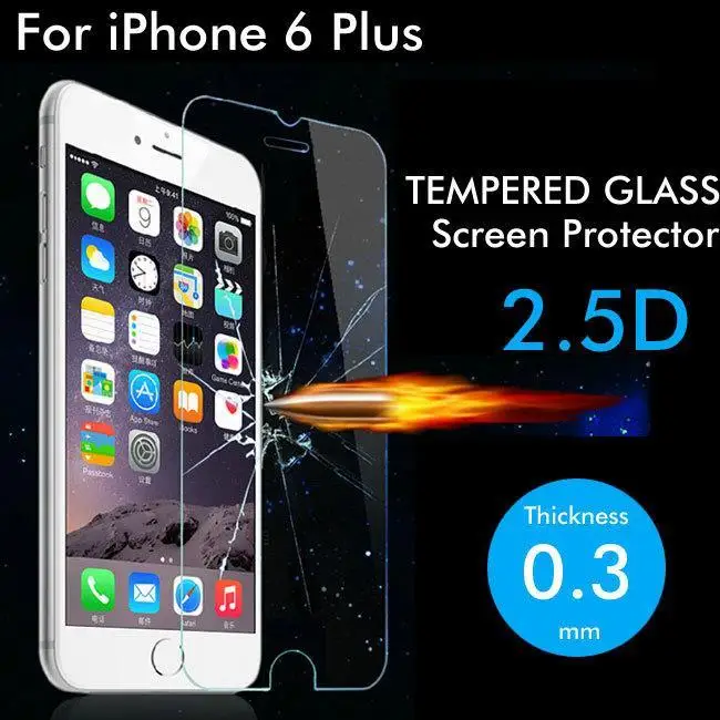 Для iPhone 6 Plus закаленное стекло Оригинал 9H Высококачественная защитная пленка