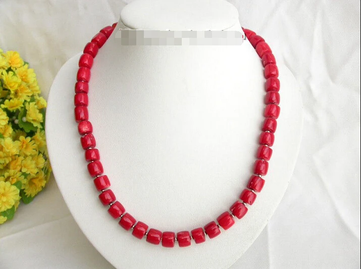 

genuine 100% natural 14mm red coral necklace