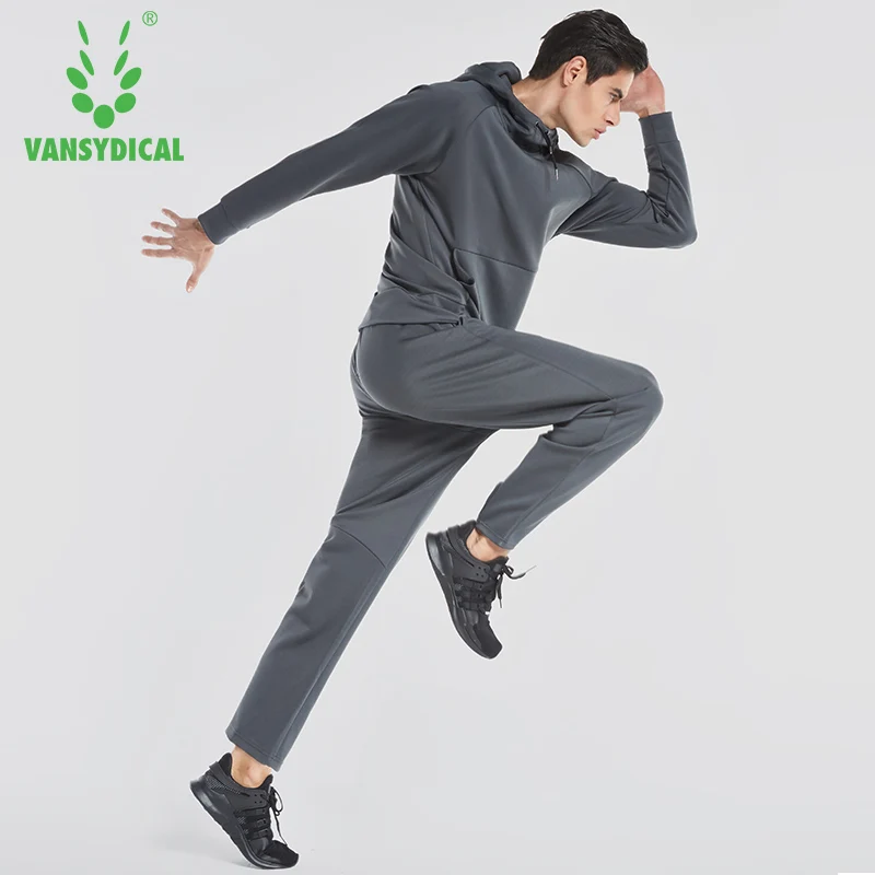 2018 Vansydical набор спортивной одежды для мужчин осень-зима свитер с капюшоном