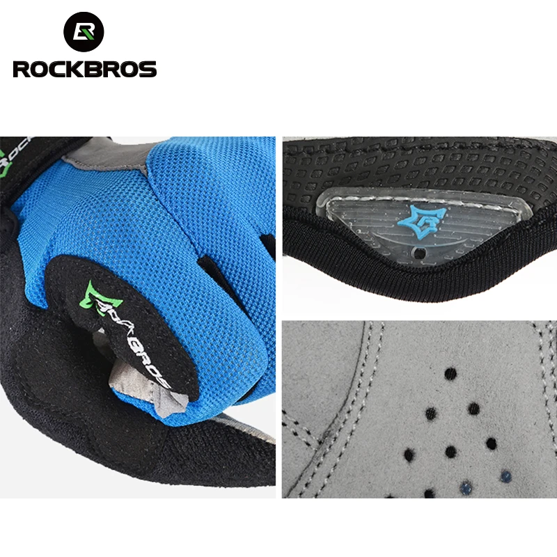Rockbros Весна Осень полный палец перчатки сенсорный экран дышащие для смартфона Mtb