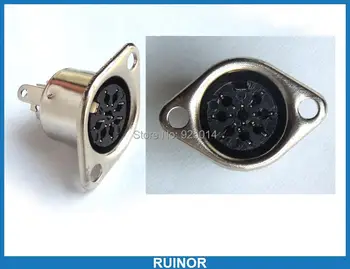 

5 pcs Metal shell 8 Pin DIN Plug Female socket Connector Cables Soldering DIY