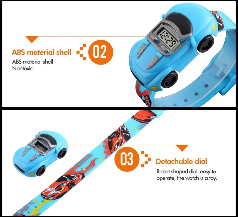 Детские часы, брендовые модные креативные цифровые спортивные детские часы для мальчиков и девочек, Мультяшные автомобильные наручные часы, детские наручные часы