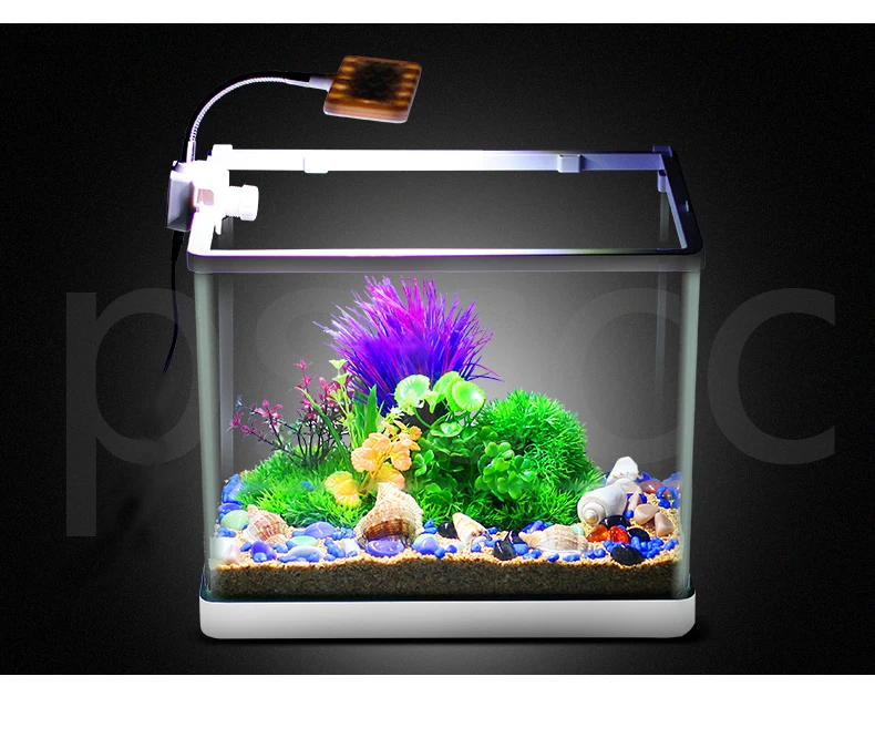 Finether светодиодный светильник для аквариума, светильник для выращивания растений, супер тонкий 24 ярких аквариума для аквариума, комнатный водный сад, комнатное растение