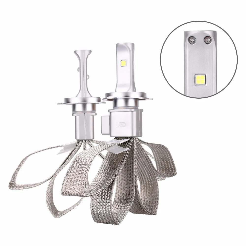 

PUSHIDUN Car headlight LED H4 9006 H1 9005 H11 H7 H3 5200LM/bulb, 6500K, 30W LED Automobile Headlight Bulbs