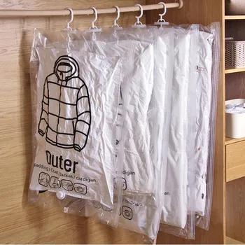 

4 Pieces Hook Type Vacuum Compression Bag Locker Down Cotton Pad Moisture-proof Dust Cover Thickening Finishing Storage Bag