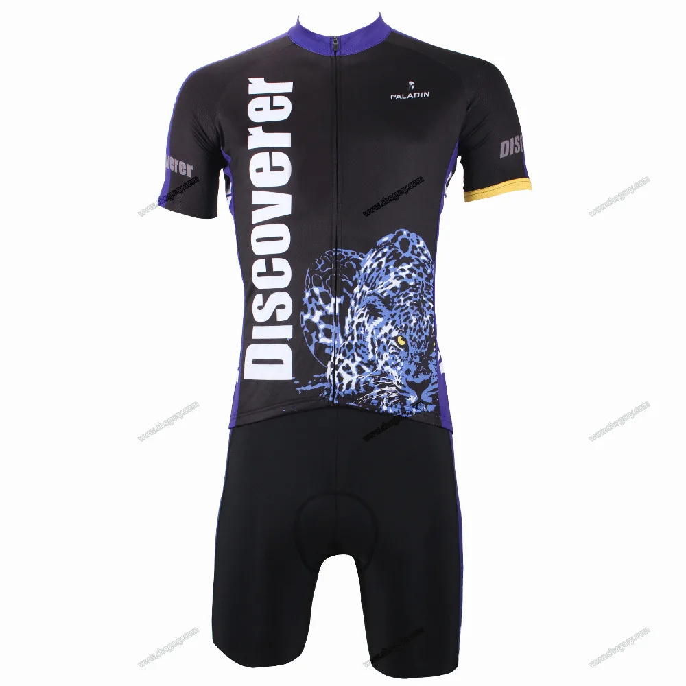 

Summer top quality leopard cool pants bike short sleeved MTB suit for young mens