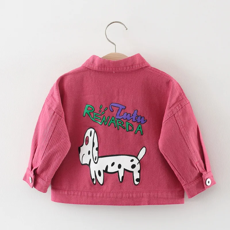 

Fashion Girls Clothing Autumn Girls Coat Children Jackets Cartoon Puppy Jackets for Kids