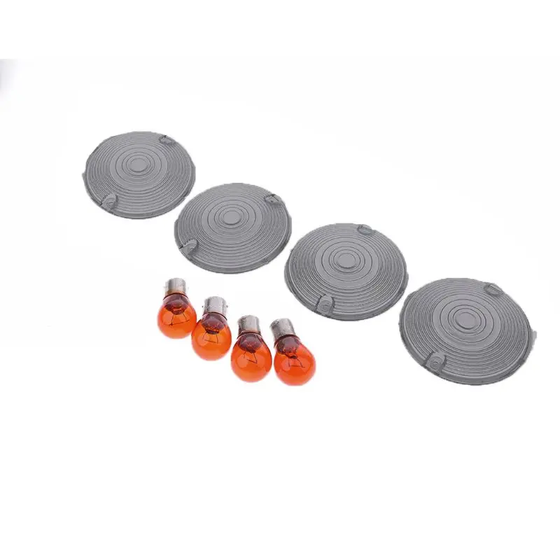 

4Pcs Smoke Turn Signal With Lens Cover For Harley Davidson Electra Glides Road King