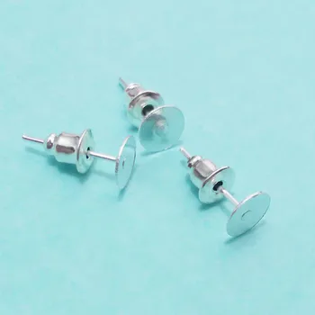 

200pcs Earrings Basic Chips White Set Tray w / Bullet Stopper Back Head Pins Needles Positions Collage Pad Jewelry Jewelry Manuf