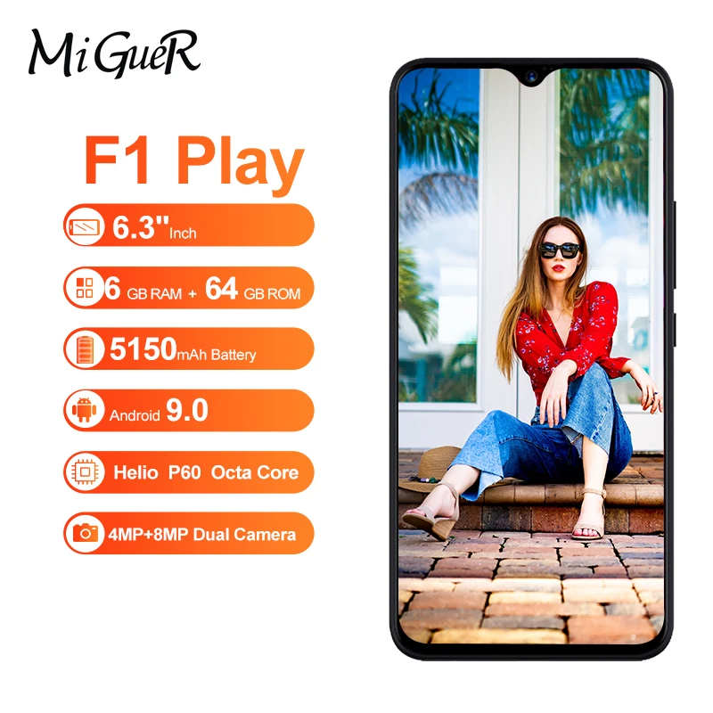 UMIDIGI F1 Play Android 9 0 48 Мп + 8 16 МП камера 5150 мАч 6 ГБ ОЗУ 64 Гб ПЗУ 3 дюйма FHD Helio P60 глобальная