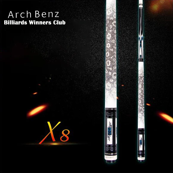 Arch Benz X8 High end Pool Cue 1/2 Pool Cue Stick Kit 13 mm Tip 149 cm