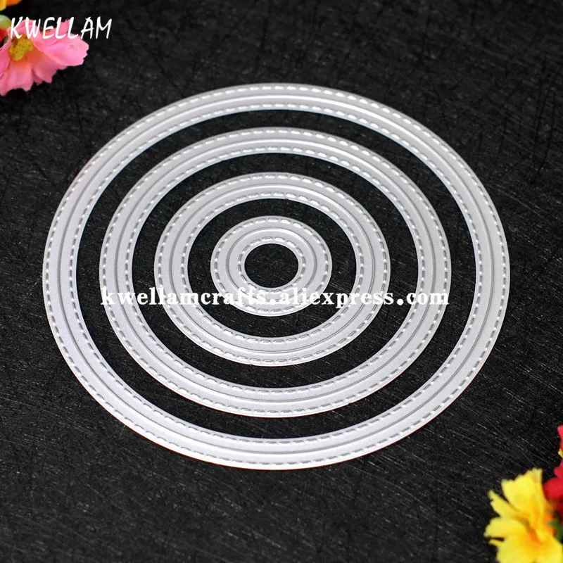 

Outside In Stitched Round Circle Stackables Metal Die cutting Dies For DIY Scrapbooking Photo Album Decorative Embossing 7063052