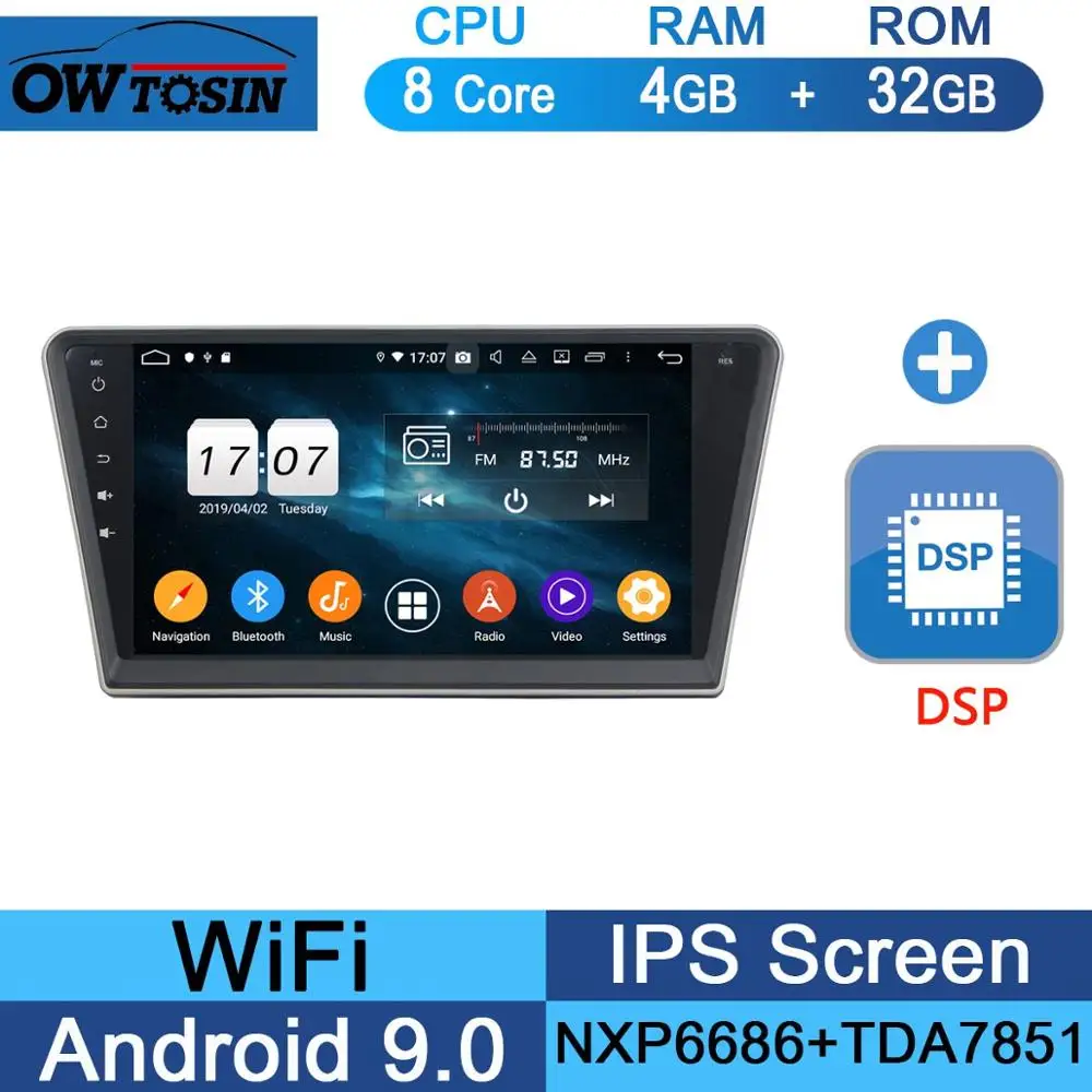 32G DSP Android 9,0 Восьмиядерный 10," ips 4 Гб ram+ 64 Гб rom Автомобильный DVD радио плеер gps для peugeot 408 DSP CarPlay Parrot BT Adas - Цвет: 32G DSP