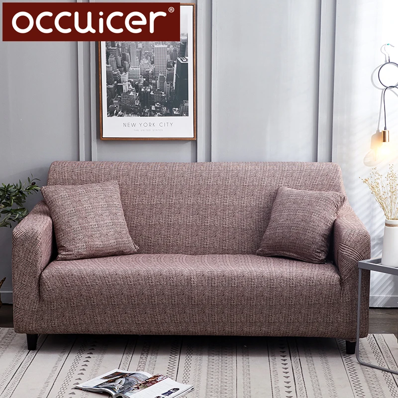 

Cross Strip Pattern Universal Stretch Sofa Covers Sectional Furniture Protector Living Room Couch Slipcover Elastic 1/2/3/4 Seat