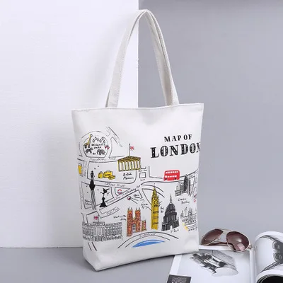 

2019 fashion women's shoulder bag canvas bag student bag handbag custom pattern