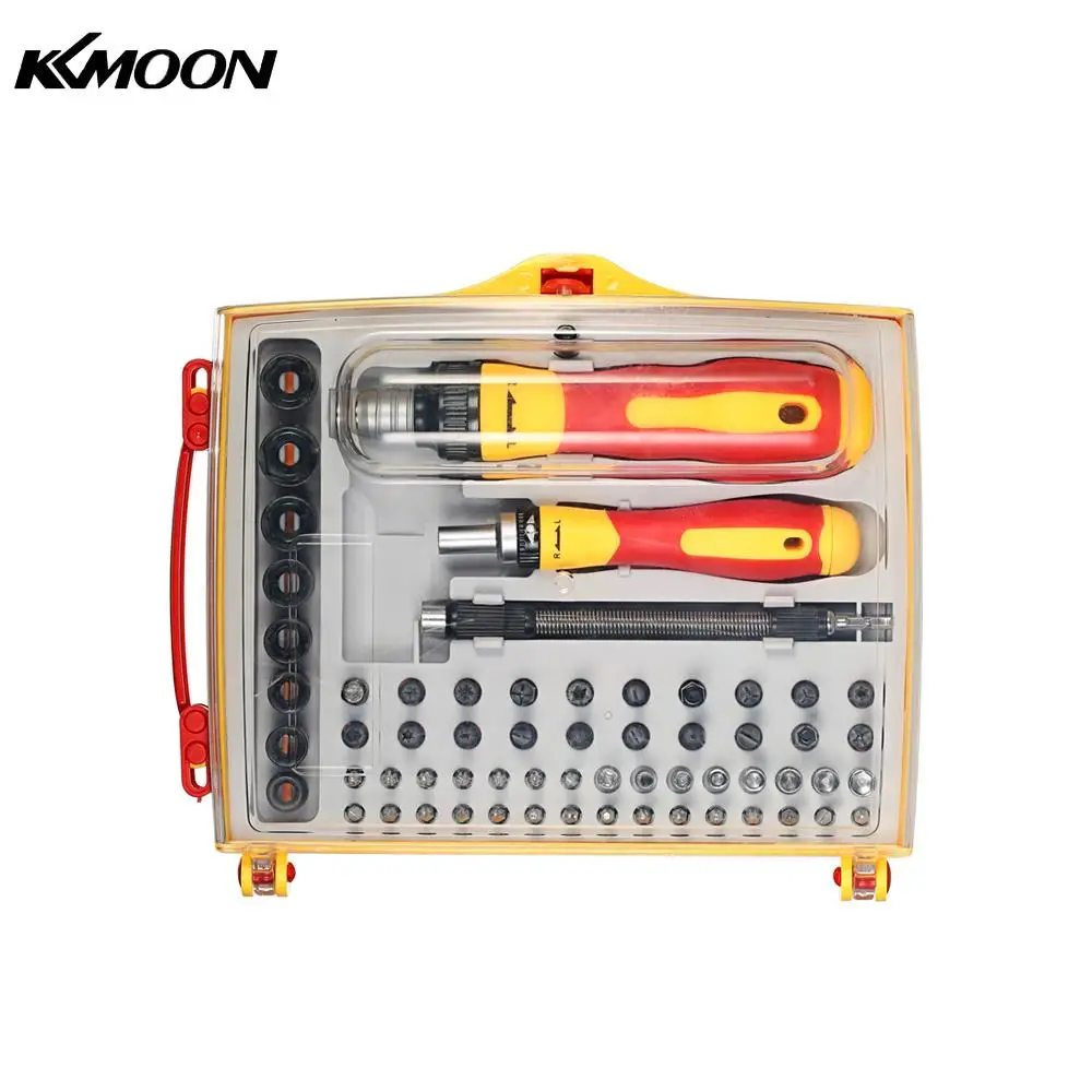 62pcs Multi functional Screwdrivers Sockets Set with Hex Torx Slotted