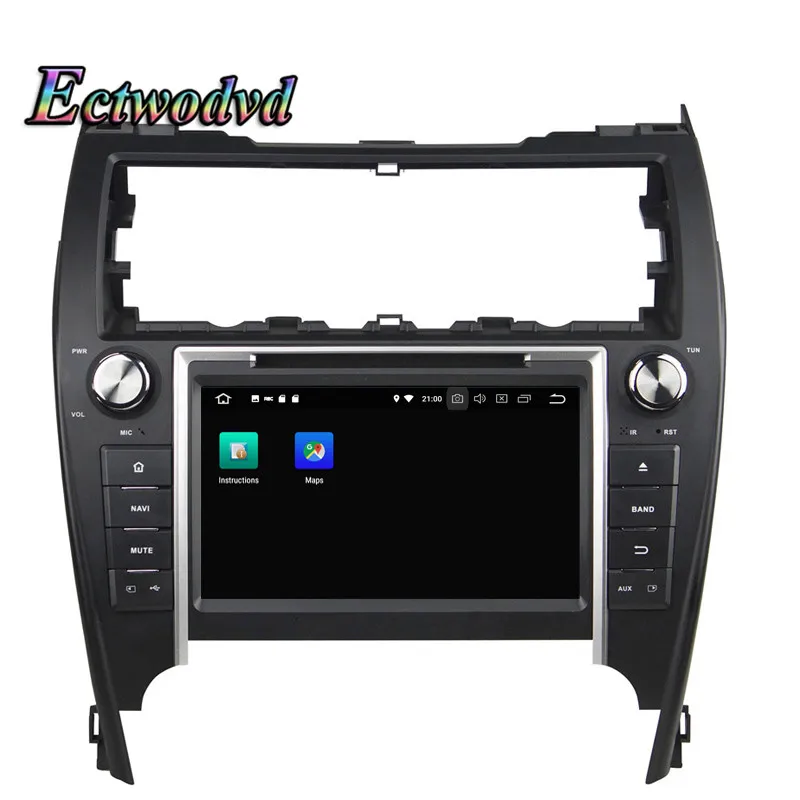 Excellent Ectwodvd Octa Core 4G RAM 64G ROM Android 9.0 Car Multimedia DVD Player GPS HeadUnit For Toyota Camry 2012 US 3