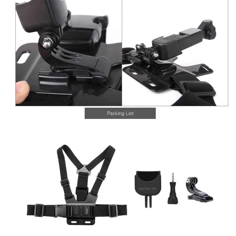 Нагрудный ремень с J-shape базовым адаптером для камеры gopro hero dji Osmo Карманная камера ручные аксессуары для Кардана