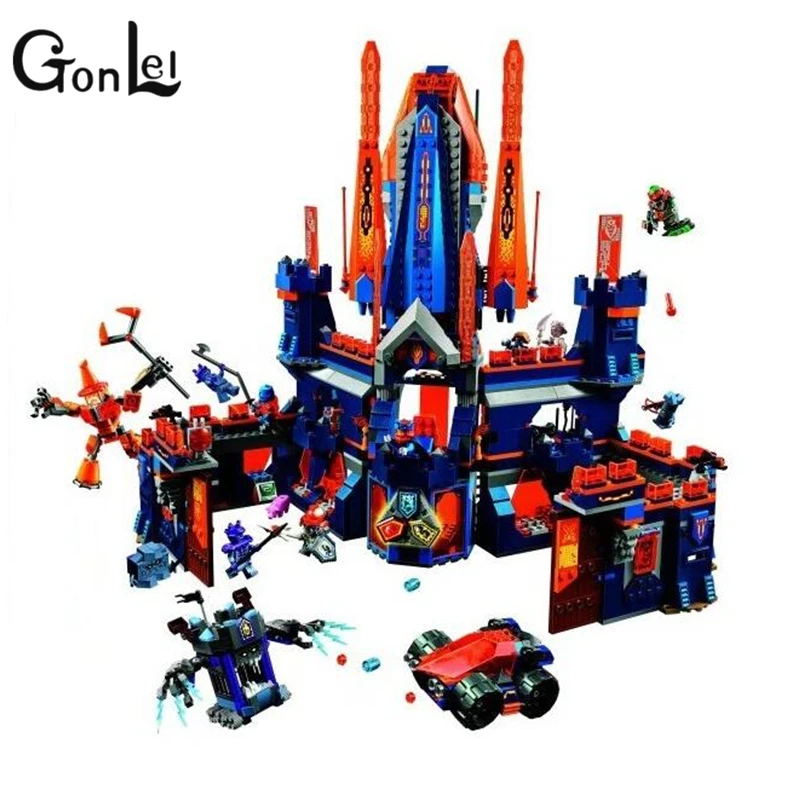 

GonLeI Bela 1468pcs 10706 Nexus Knights King Knighton Castle Model Building Blocks DIY Bricks Toys Compatible with Legoingly