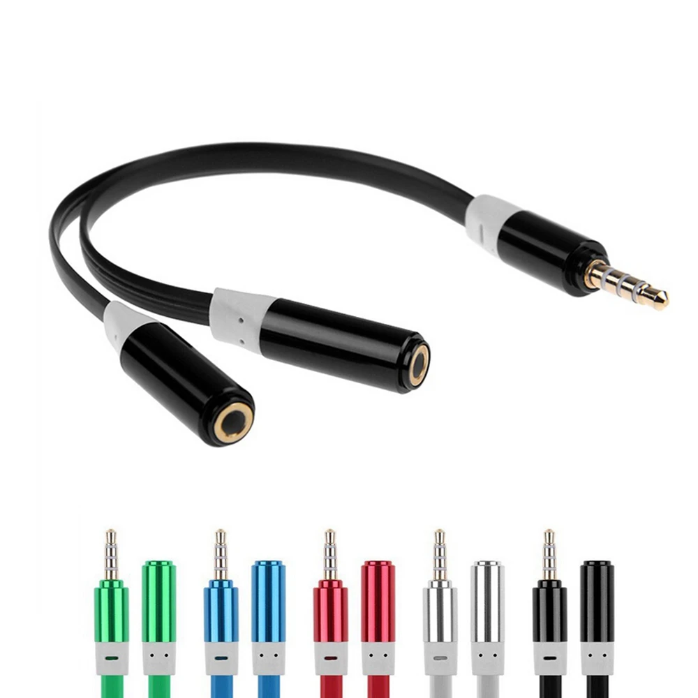 2 unidades Paquete de 2 cables de adaptador de audio AUX de 2,5 mm macho a 3,5 mm hembra para auriculares