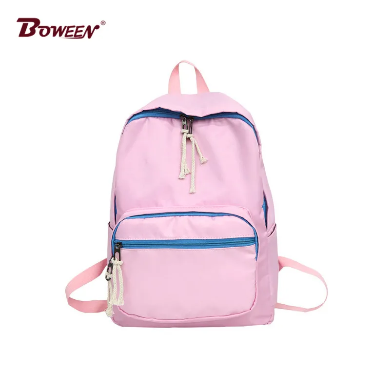 

girls backpack school women backpacks for teenage rucksack back pack nylon bagpack black pink large 2019