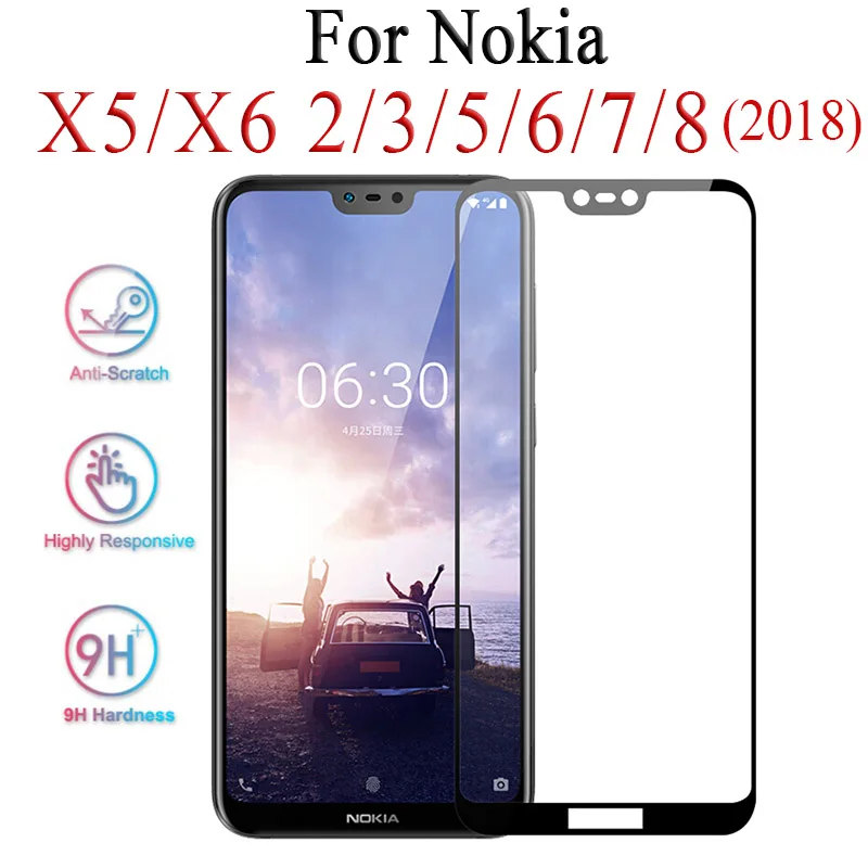 

Protective glass on for nokia 5 6 2 3 2018 x6 x5 8 7 5.1 plus screen protector nokia5 nokia6 7plus 6x tempered glas nokio film