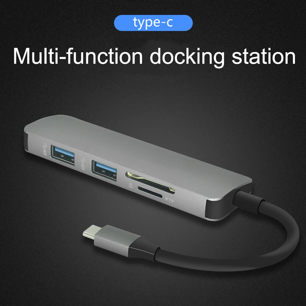 Хит-5 в 1 USB C концентратор USB-C-HDMI USB 3,0 SD/TF кард-ридер адаптер для Mac Book Pro samsung Galaxy Thunderbolt 3 USB-C зарядное устройство