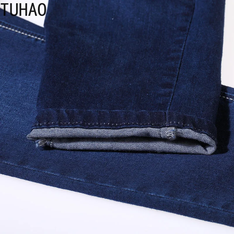 TUHAO Women's Elastic Waist Skinny Stretch Jeans Plus Size 9XL 8XL 7XL 6XL Jeans Casual Denim Pencil Pants Women Jeans AKZ