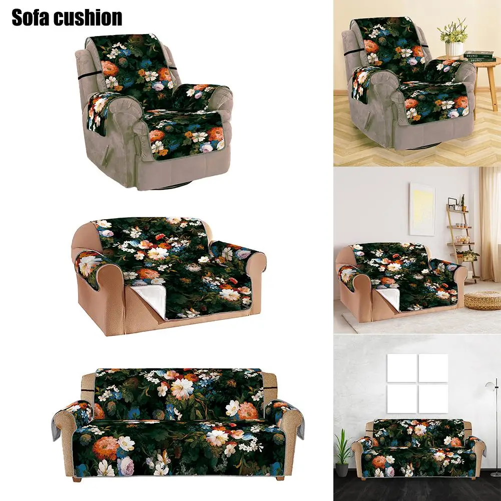 Диван Подушка Slipcover Черная подошва с принтом анти-слеза Лето Прохладный шелк диванная подушка дышащая замша защита для дивана набор