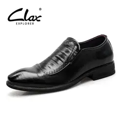CLAX/мужская деловая обувь 2019 г., весенне-летняя модельная кожаная обувь, Мужская Свадебная обувь с острым носком, мягкая деловая офисная