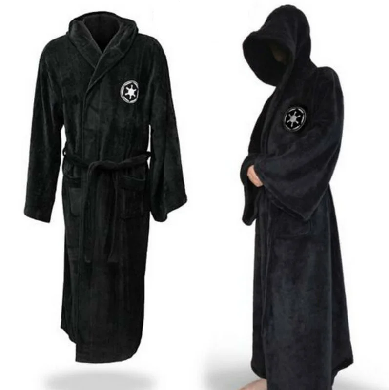 Für Star Wars Erwachsene Braun Jedi Schwarz Sith Schlaf Robe Männer Bademantel Cape Mantel Lounge Kostüm