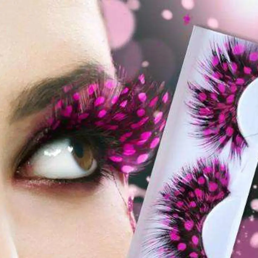 

2017 Women Fancy Soft Long Feather False Eyelashes Eye Lashes Makeup Party Club M13X23