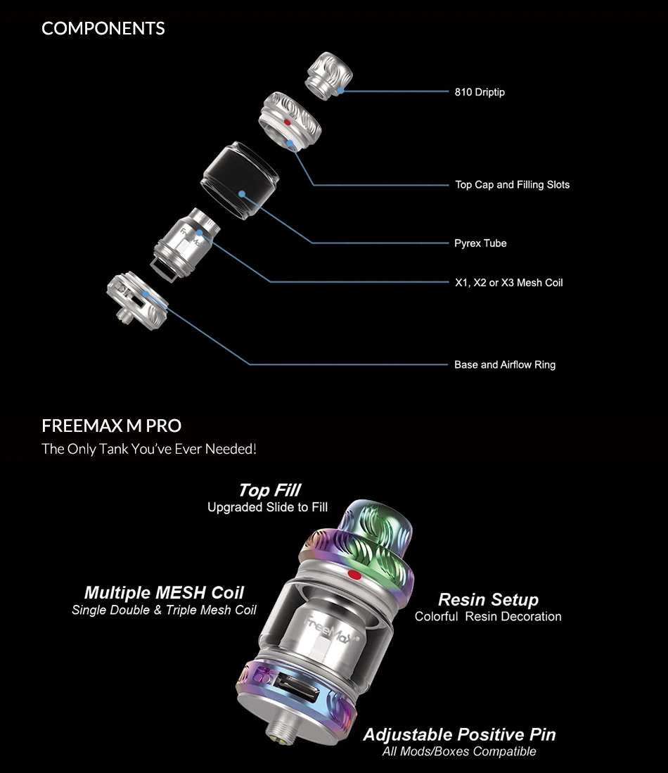 Freemax сетка Pro Подом Танк смола/Metal Edition/углеволоконные сетки Pro катушки Vape Танк Elecctronic сигареты