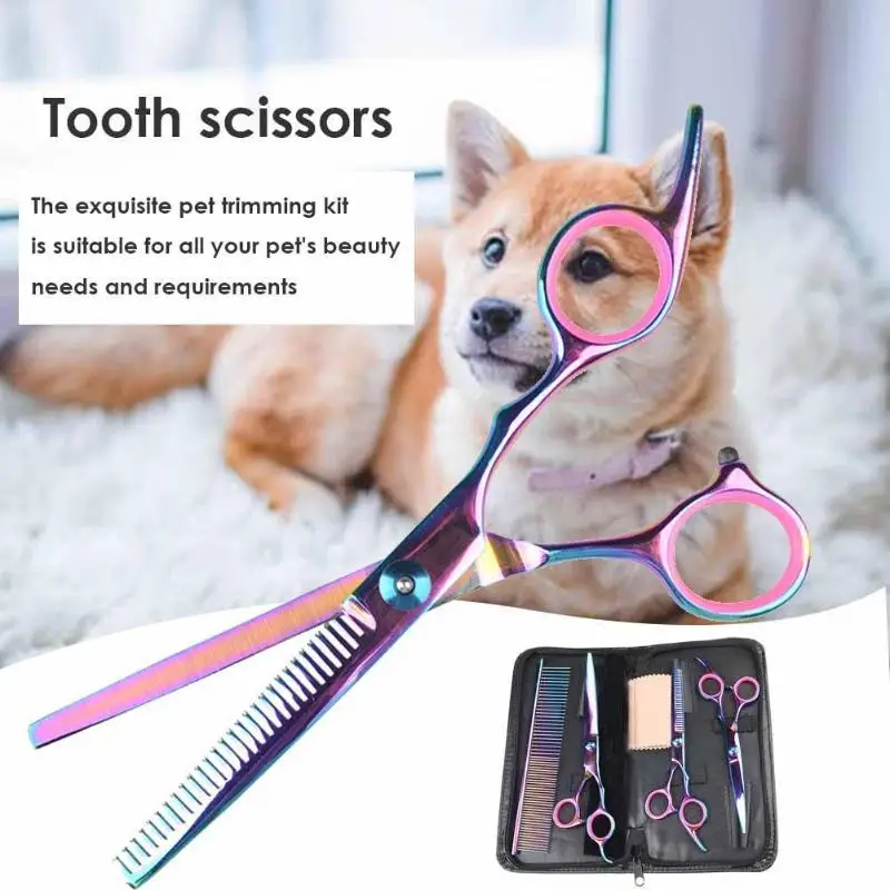 

Pet Dogs Hair Scissors Puppy Cat Grooming Hairdressing Cutting Beauty Tools Pet Dog Cat Scissors Kits Hair Trimmer Products
